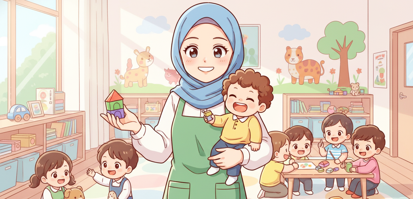 Merawat Anak dengan Sentuhan Hati: Ketika Pengasuh Daycare Bekerja Bukan Hanya dengan Tangan, Tapi dengan Jiwa